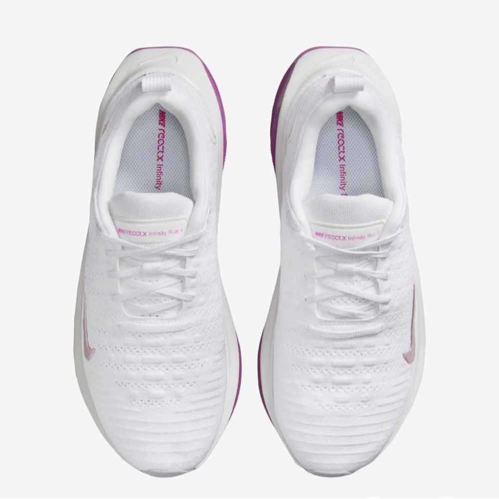 Nike Women’s React Infinity Run Flyknit 4 - White/Pink- NWOB - Picture 10 of 10